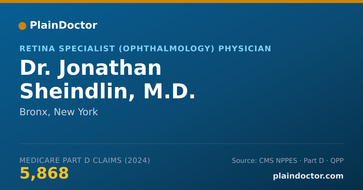 Shareable card for Jonathan Sheindlin, M.D. - Specialist, Bronx, NY