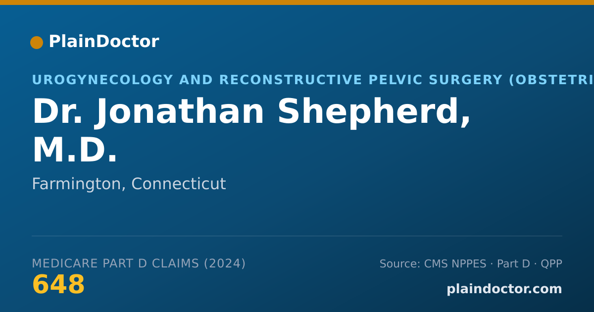Shareable card for Jonathan Shepherd, M.D. - Urogynecology and Reconstructive Pelvic Surgery (Obstetrics & Gynecology) Physician, Farmington, CT