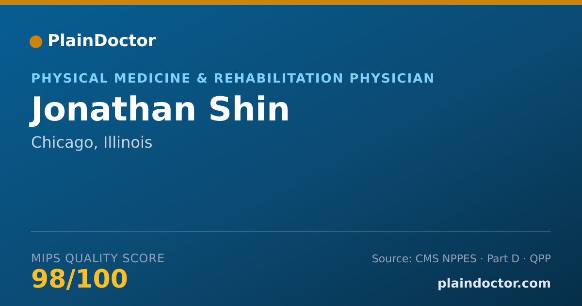 Shareable card for Jonathan Shin - Physical Medicine & Rehabilitation Physician, Chicago, IL