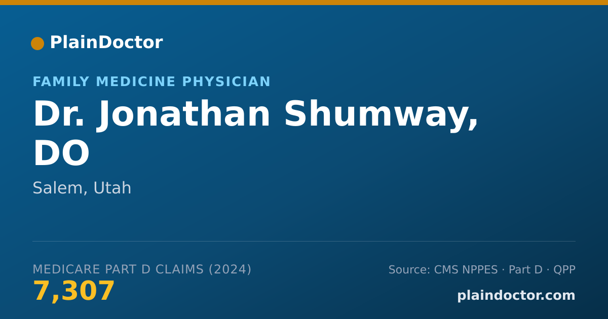Shareable card for Jonathan Shumway, DO - Family Medicine Physician, Salem, UT
