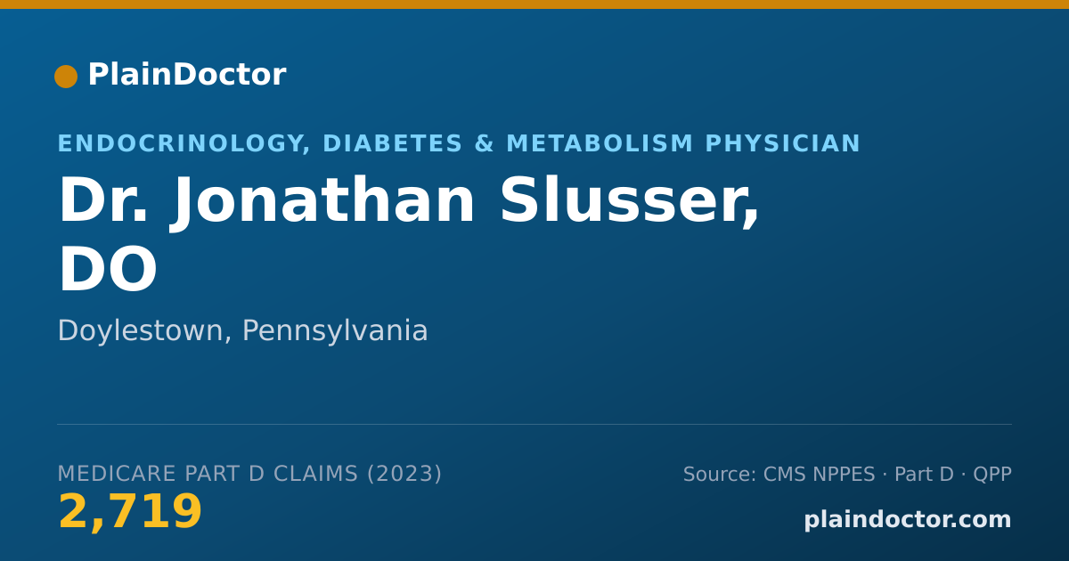 Shareable card for Jonathan Slusser, DO - Endocrinology, Diabetes & Metabolism Physician, Doylestown, PA
