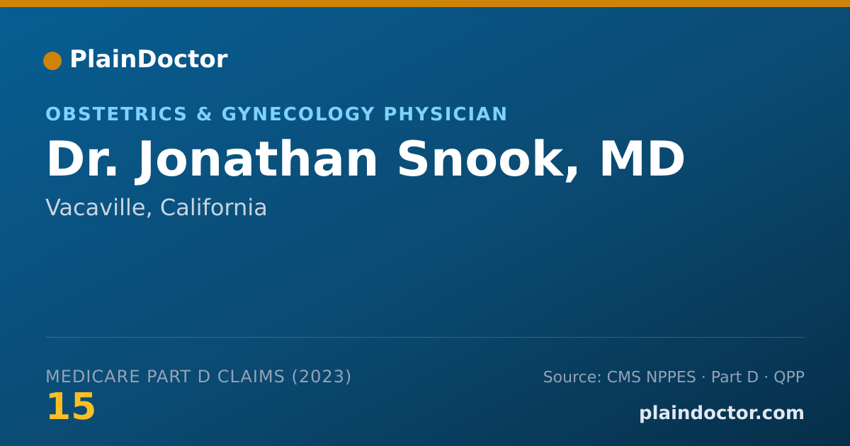 Shareable card for Jonathan Snook, MD - Obstetrics & Gynecology Physician, Vacaville, CA