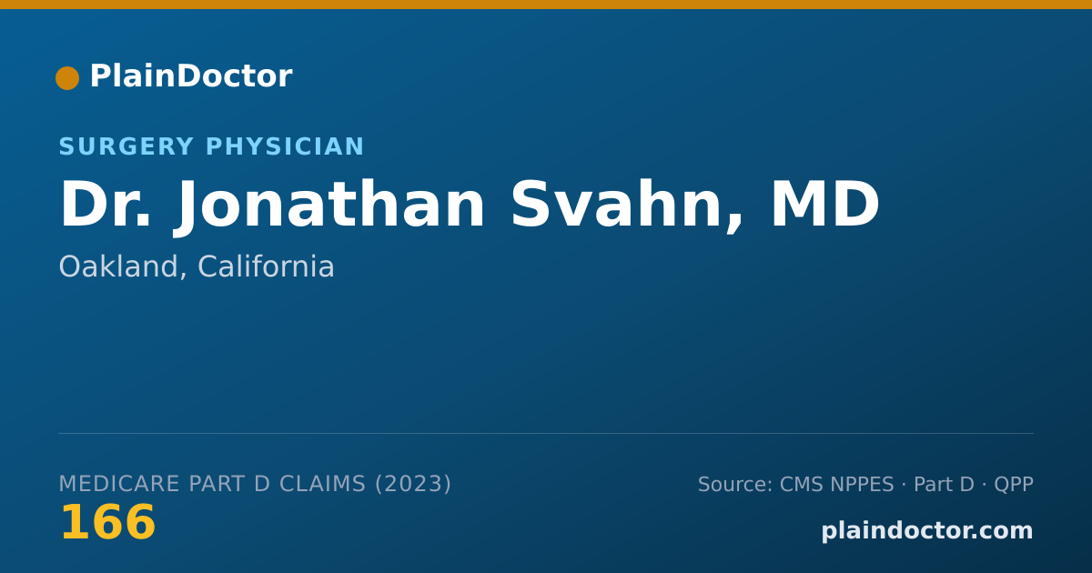 Shareable card for Jonathan Svahn, MD - Surgery Physician, Oakland, CA