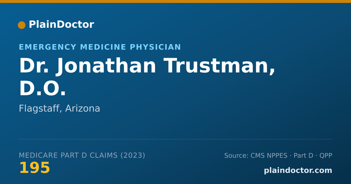 Shareable card for Jonathan Trustman, D.O. - Emergency Medicine Physician, Flagstaff, AZ