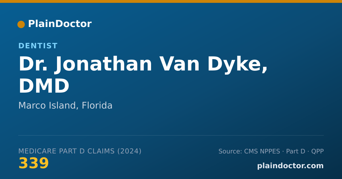 Shareable card for Jonathan Van Dyke, DMD - Dentist, Marco Island, FL