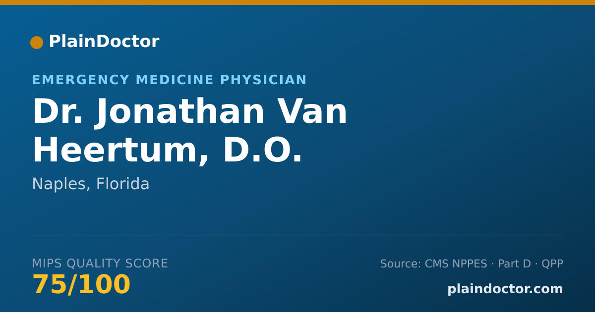 Shareable card for Jonathan Van Heertum, D.O. - Emergency Medicine Physician, Naples, FL