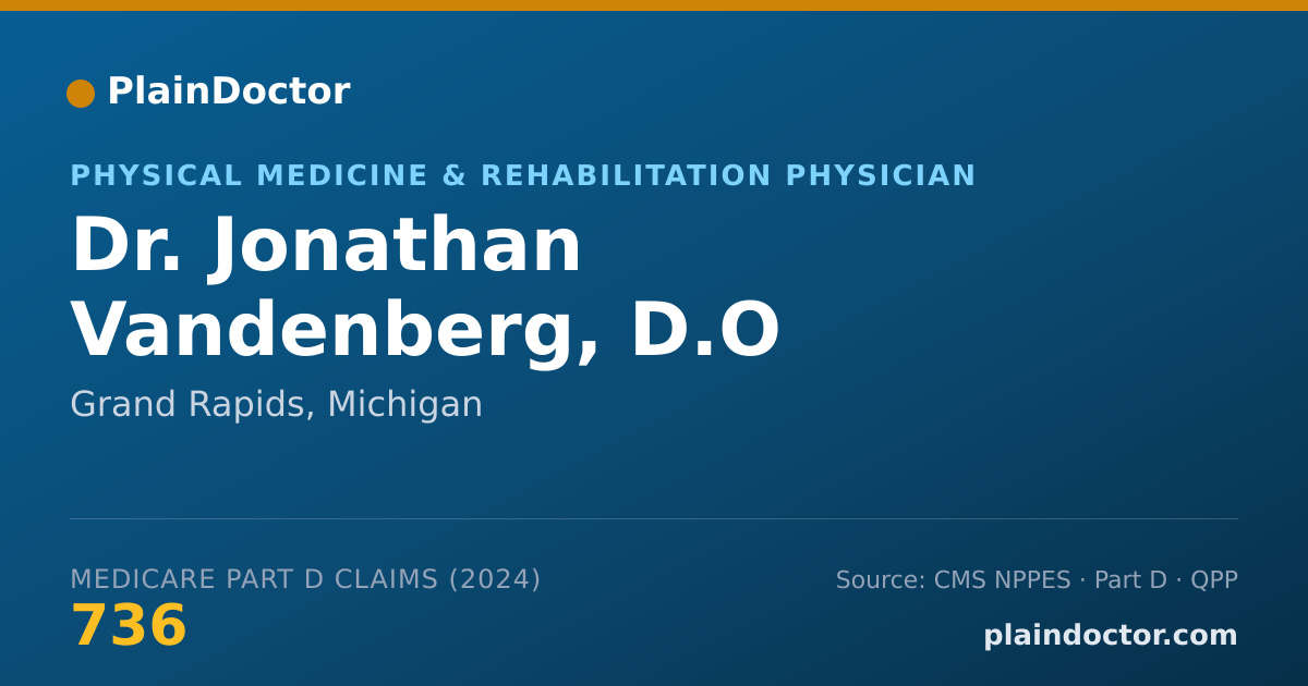 Shareable card for Jonathan Vandenberg, D.O - Physical Medicine & Rehabilitation Physician, Grand Rapids, MI