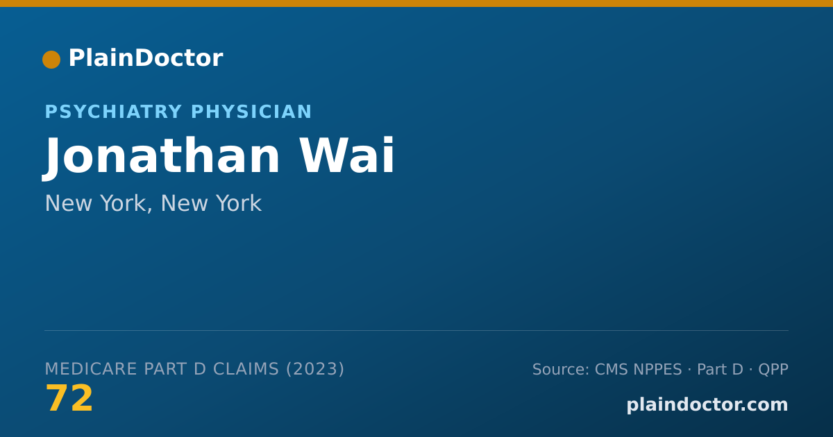 Shareable card for Jonathan Wai - Psychiatry Physician, New York, NY