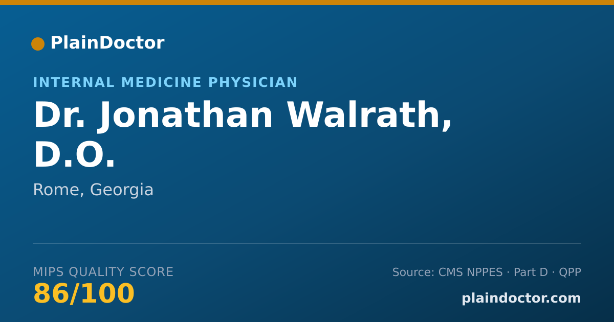 Shareable card for Jonathan Walrath, D.O. - Emergency Medicine Physician, Rome, GA
