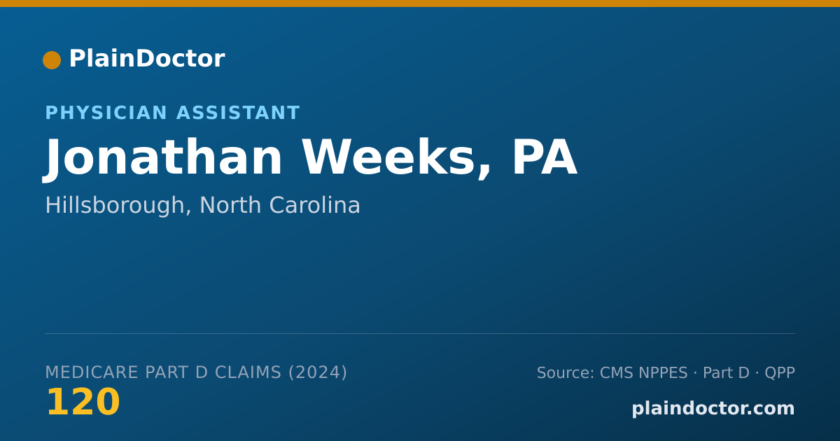 Shareable card for Jonathan Weeks, PA - Physician Assistant, Hillsborough, NC