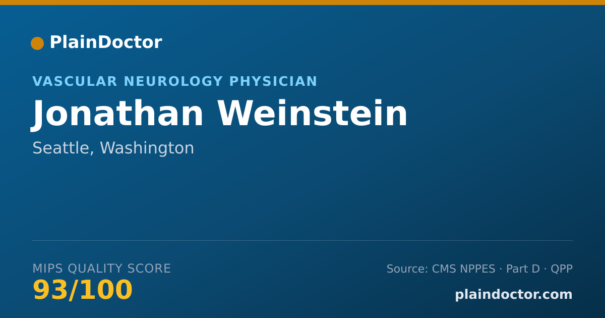 Shareable card for Jonathan Weinstein - Neurology Physician, Seattle, WA