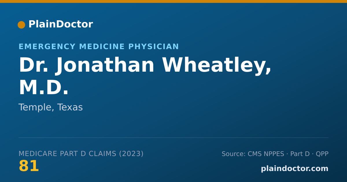 Shareable card for Jonathan Wheatley, M.D. - Emergency Medicine Physician, Temple, TX