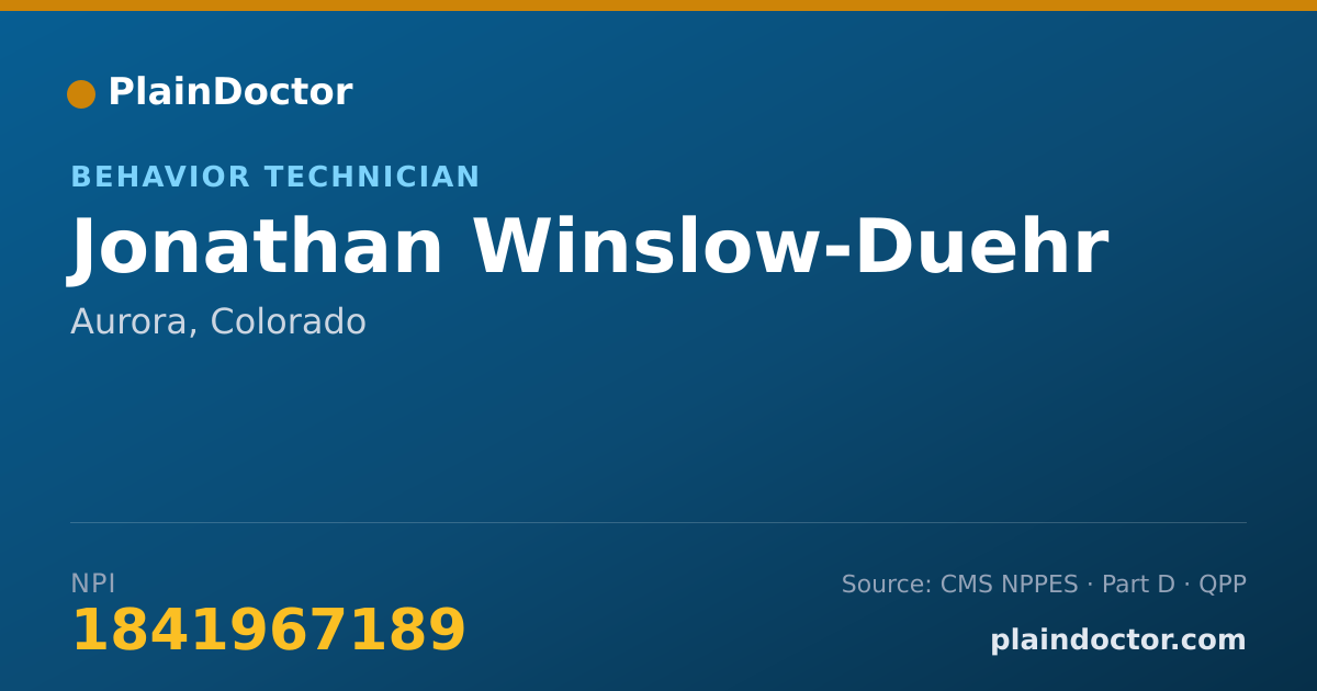 Shareable card for Jonathan Winslow-Duehr - Behavior Technician, Aurora, CO
