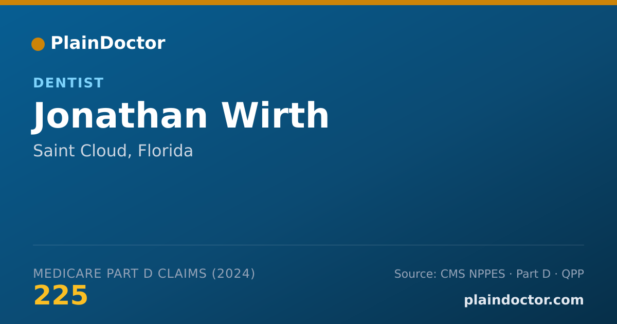 Shareable card for Jonathan Wirth - Dentist, Saint Cloud, FL