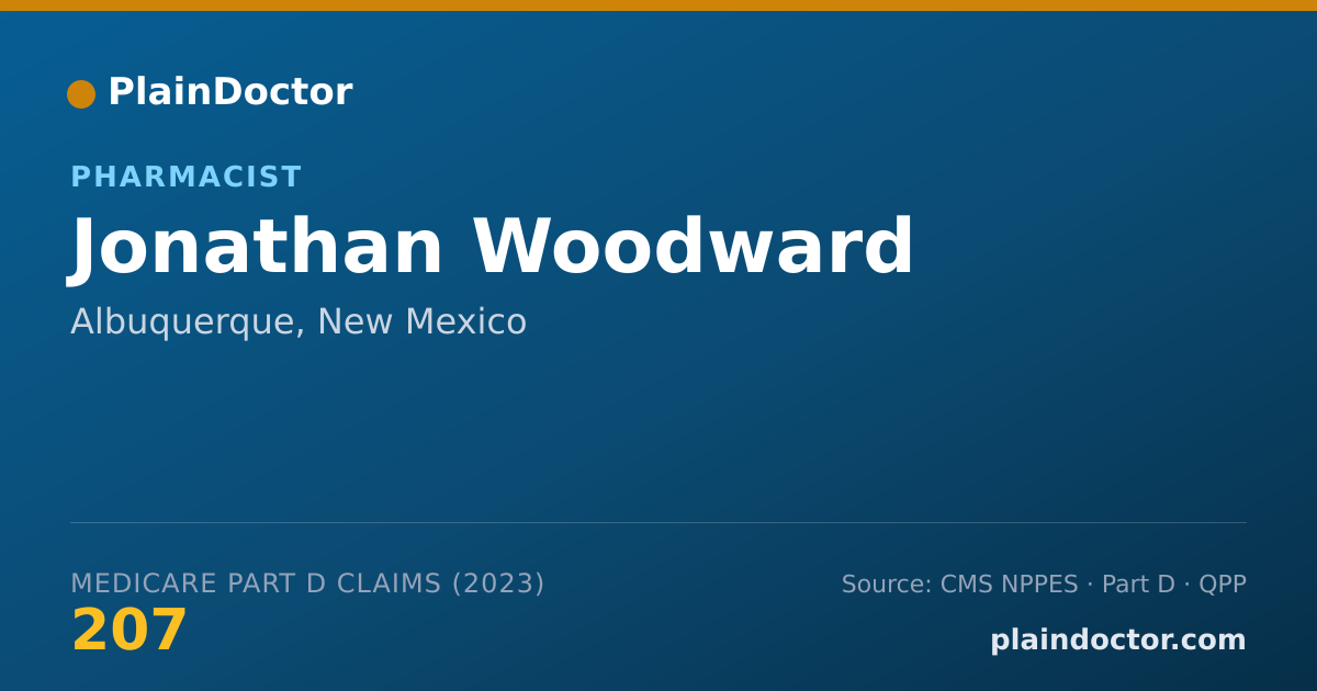 Shareable card for Jonathan Woodward - Pharmacist, Albuquerque, NM