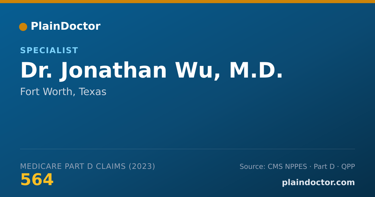 Shareable card for Jonathan Wu, M.D. - Specialist, Fort Worth, TX