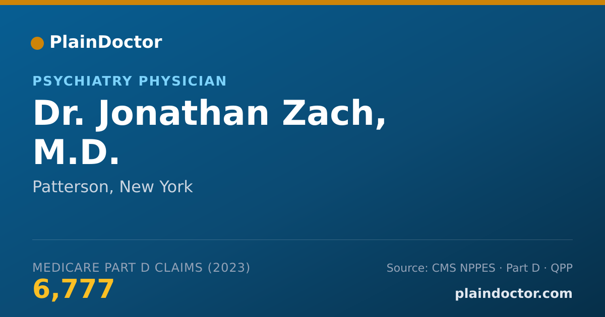 Shareable card for Jonathan Zach, M.D. - Psychiatry Physician, Patterson, NY