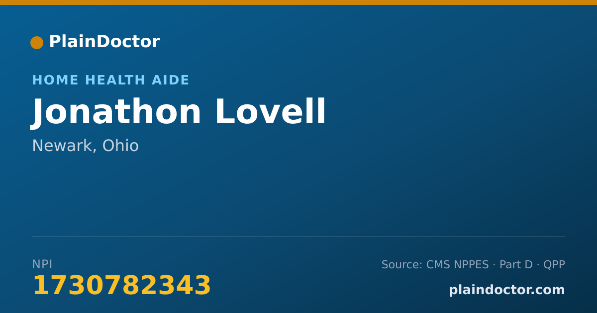 Shareable card for Jonathon Lovell - Home Health Aide, Newark, OH