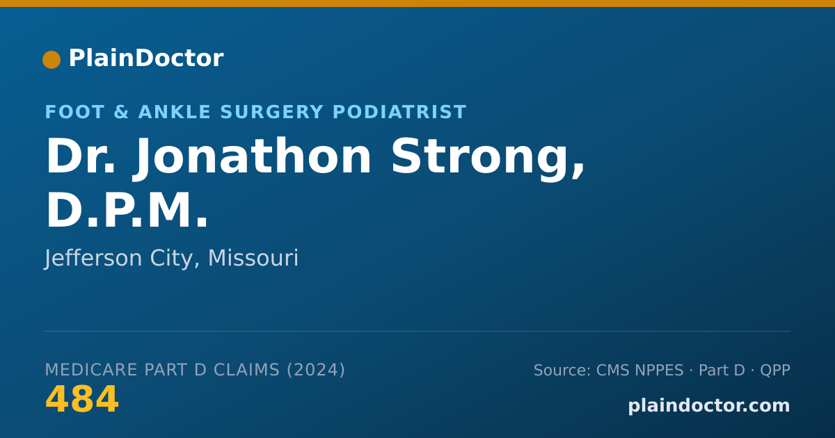 Shareable card for Jonathon Strong, D.P.M. - Foot & Ankle Surgery Podiatrist, Jefferson City, MO