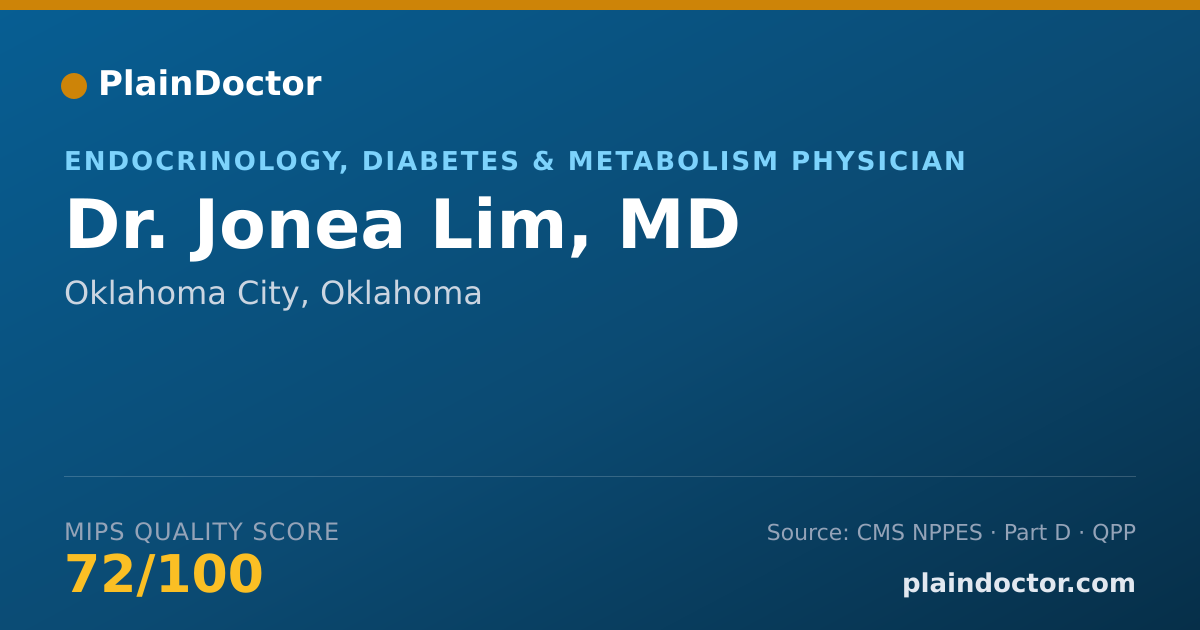 Shareable card for Jonea Lim, MD - Endocrinology, Diabetes & Metabolism Physician, Oklahoma City, OK