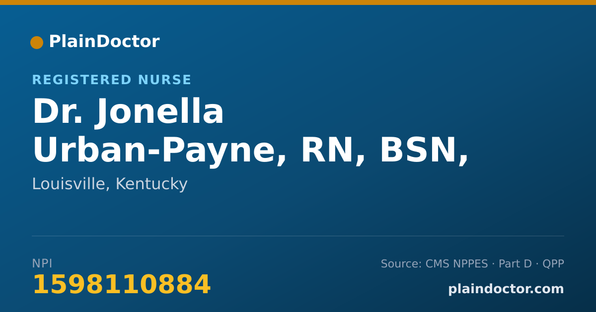 Shareable card for Jonella Urban-Payne, RN, BSN, MSN - Registered Nurse, Louisville, KY