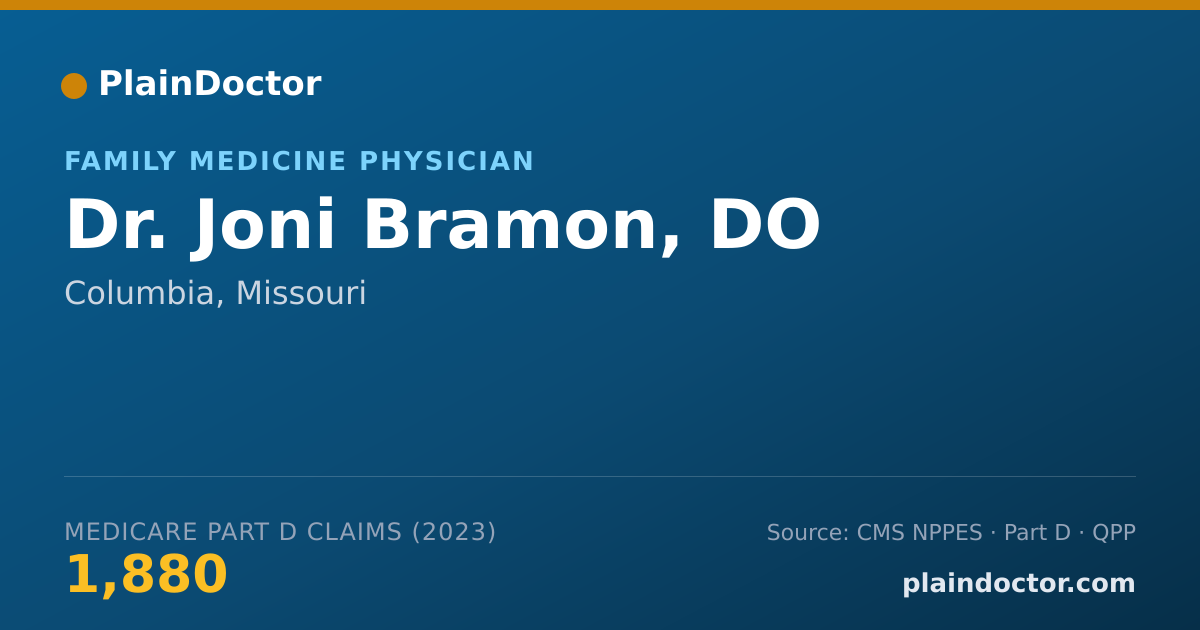 Shareable card for Joni Bramon, DO - Family Medicine Physician, Columbia, MO