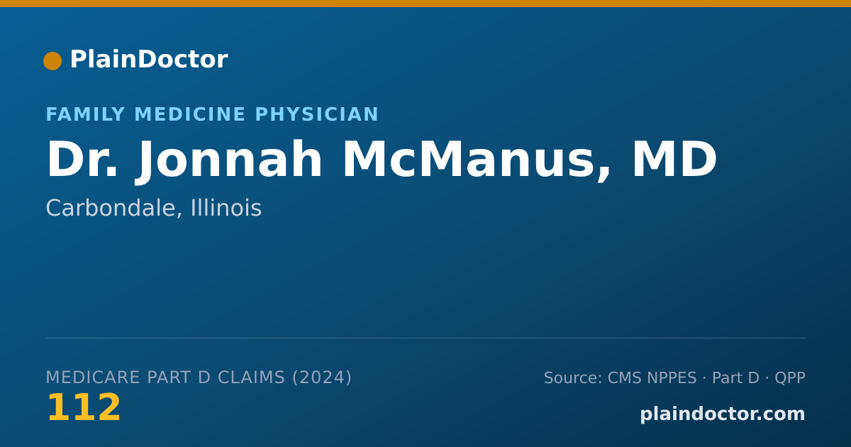 Shareable card for Jonnah McManus, MD - Family Medicine Physician, Carbondale, IL