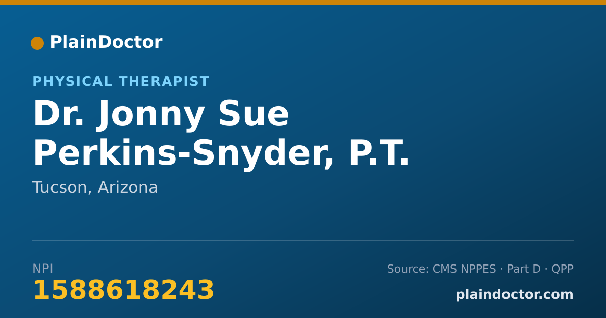Shareable card for Jonny Sue Perkins-Snyder, P.T. - Physical Therapist, Tucson, AZ