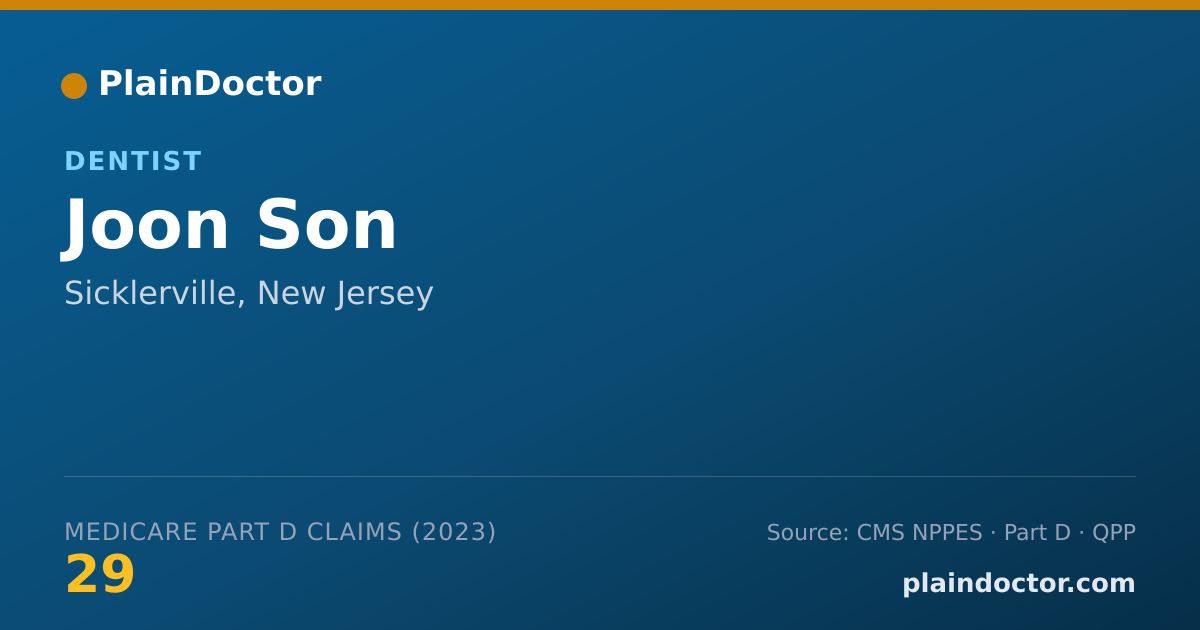 Shareable card for Joon Son - Dentist, Sicklerville, NJ