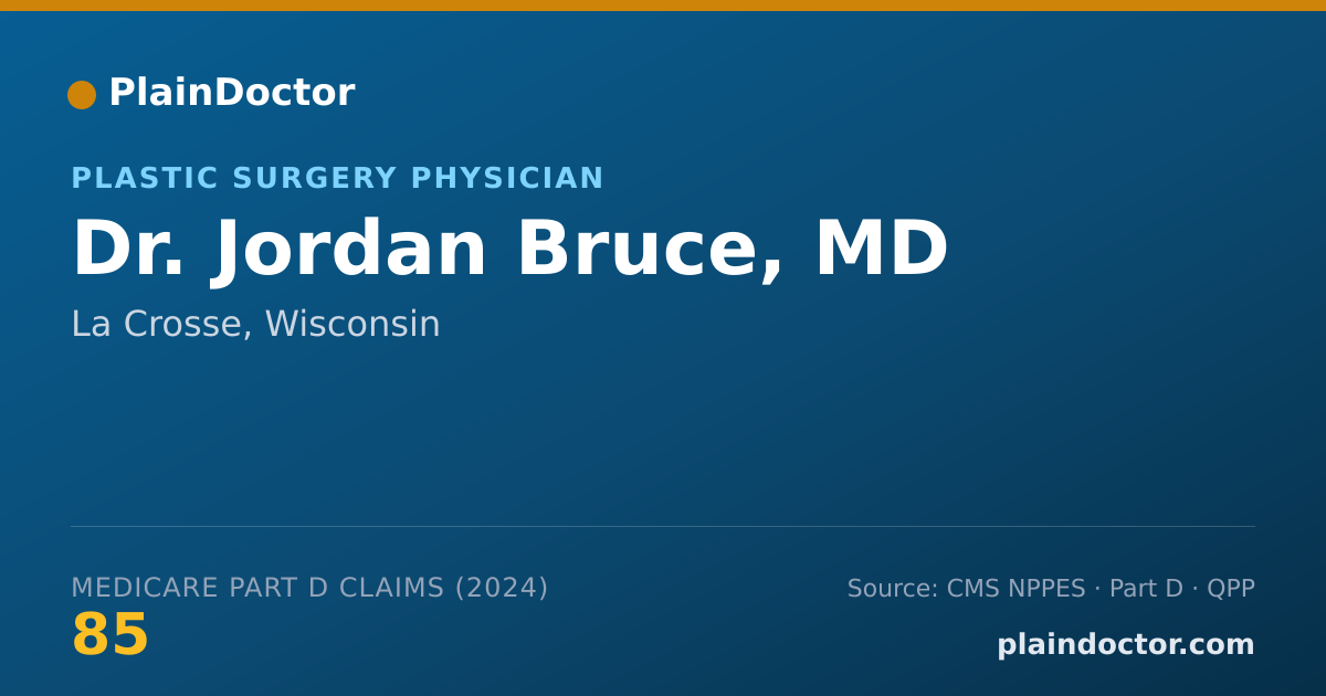 Shareable card for Jordan Bruce, MD - Plastic Surgery Physician, La Crosse, WI