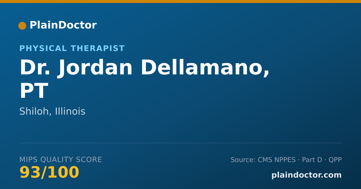 Shareable card for Jordan Dellamano, PT - Physical Therapist, Shiloh, IL