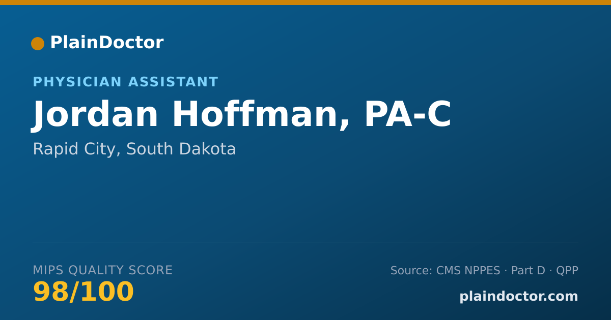Shareable card for Jordan Hoffman, PA-C - Physician Assistant, Rapid City, SD
