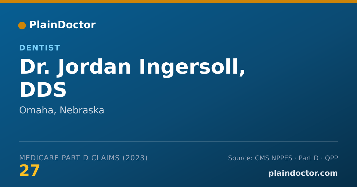 Shareable card for Jordan Ingersoll, DDS - Dentist, Omaha, NE