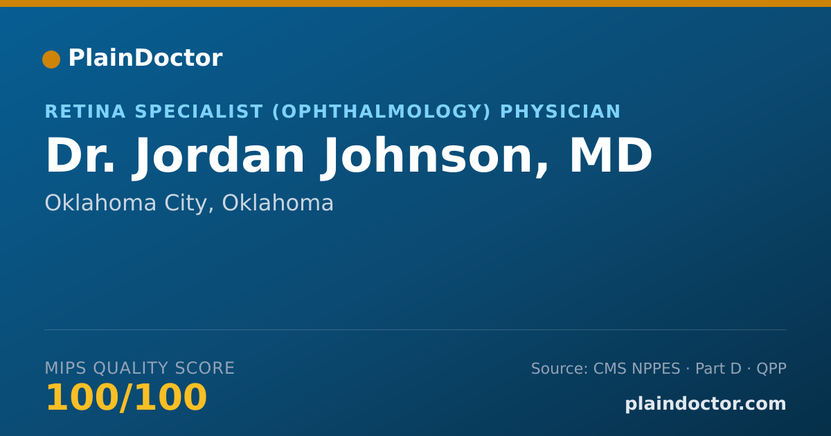 Shareable card for Jordan Johnson, MD - Retina Specialist (Ophthalmology) Physician, Oklahoma City, OK