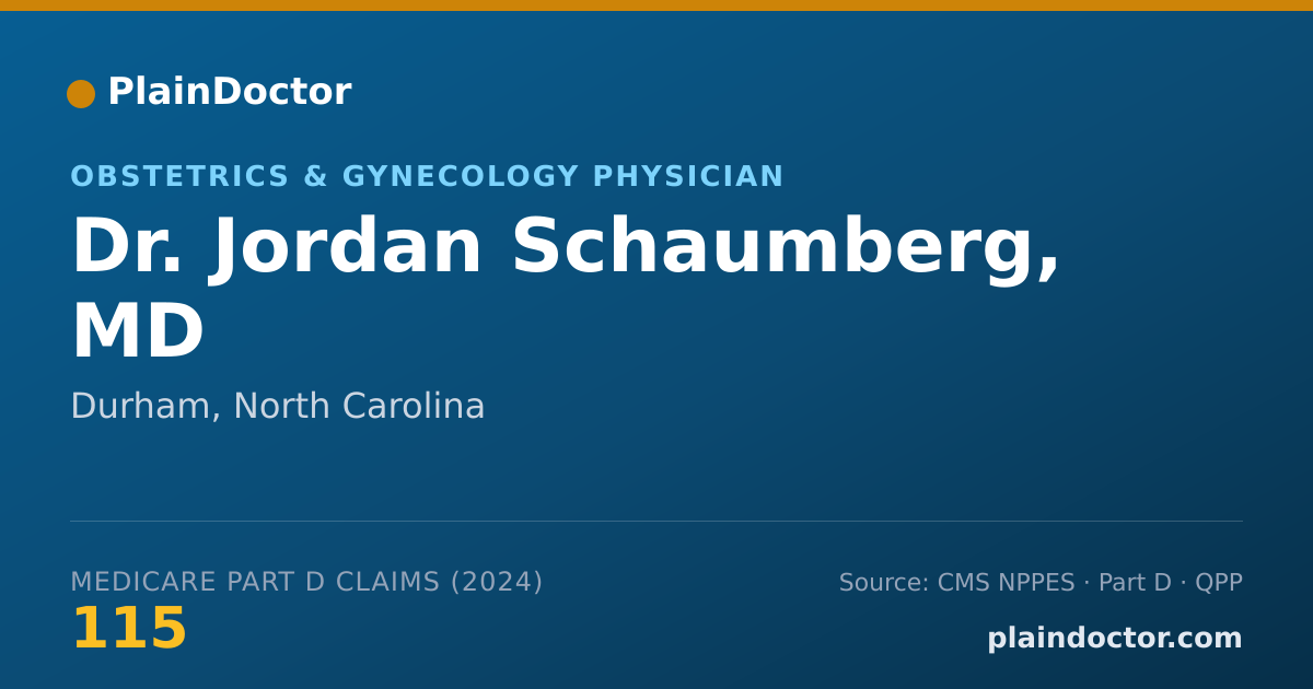 Shareable card for Jordan Schaumberg, MD - Obstetrics & Gynecology Physician, Durham, NC