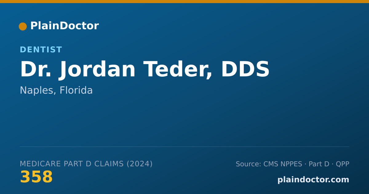 Shareable card for Jordan Teder, DDS - Dentist, Naples, FL