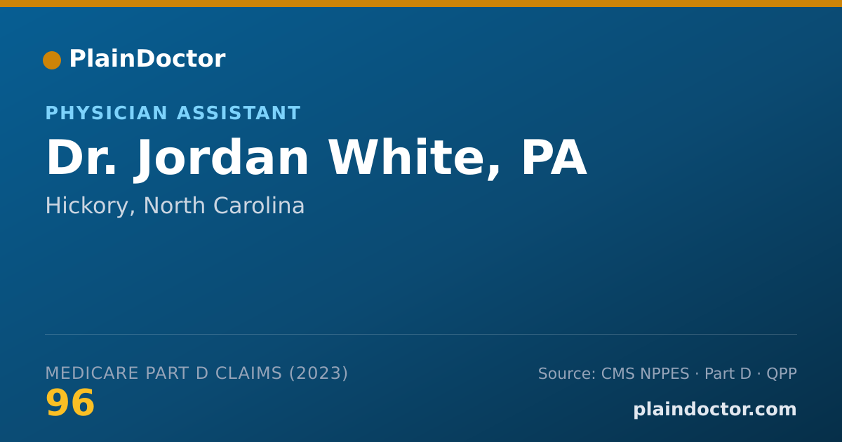Shareable card for Jordan White, PA - Physician Assistant, Hickory, NC