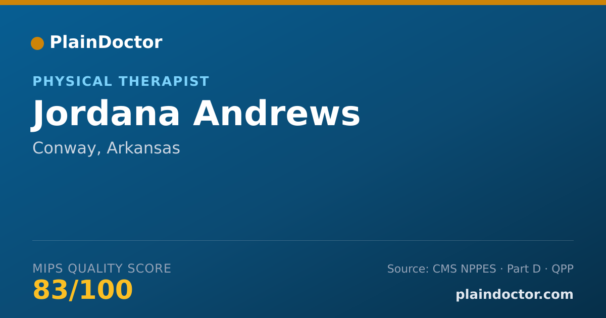 Shareable card for Jordana Andrews - Physical Therapist, Conway, AR