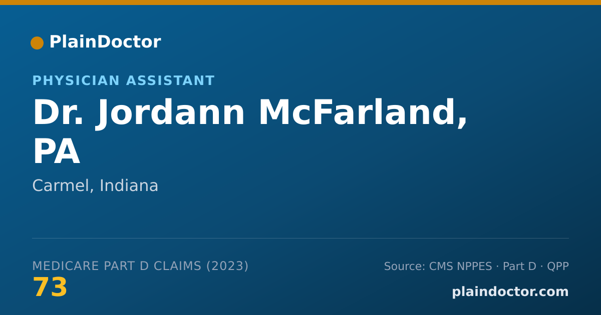 Shareable card for Jordann McFarland, PA - Physician Assistant, Carmel, IN
