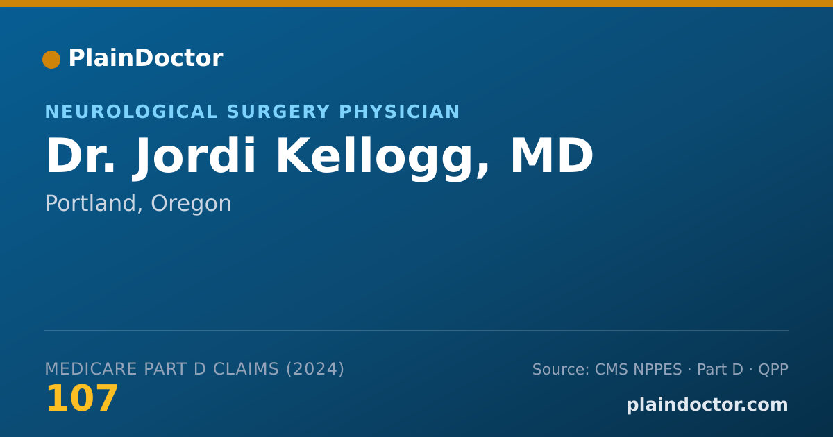 Shareable card for Jordi Kellogg, MD - Neurological Surgery Physician, Portland, OR