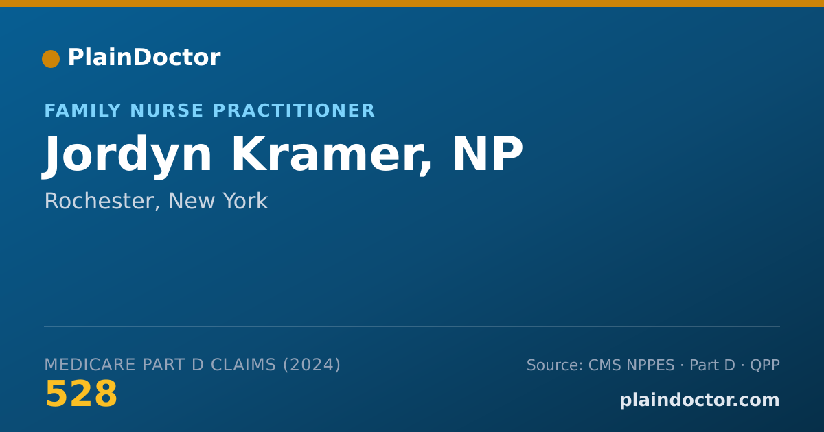 Shareable card for Jordyn Kramer, NP - Orthopedic Registered Nurse, Rochester, NY