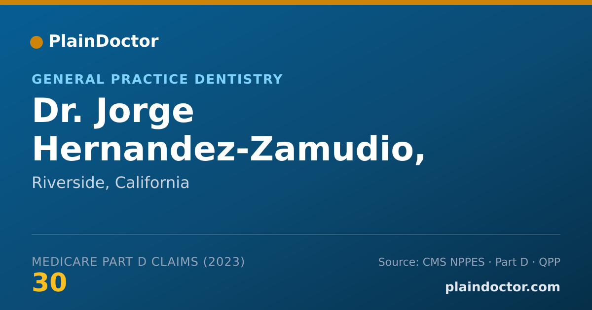 Shareable card for Jorge Hernandez-Zamudio, D.D.S. - General Practice Dentistry, Riverside, CA