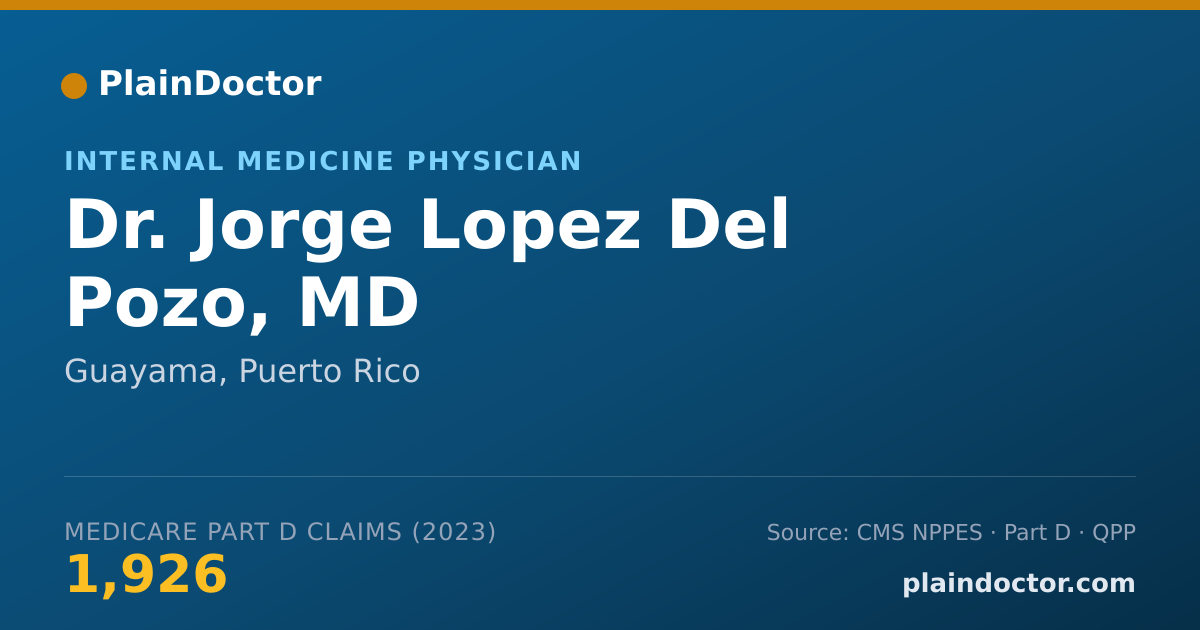 Shareable card for Jorge Lopez Del Pozo, MD - Internal Medicine Physician, Guayama, PR