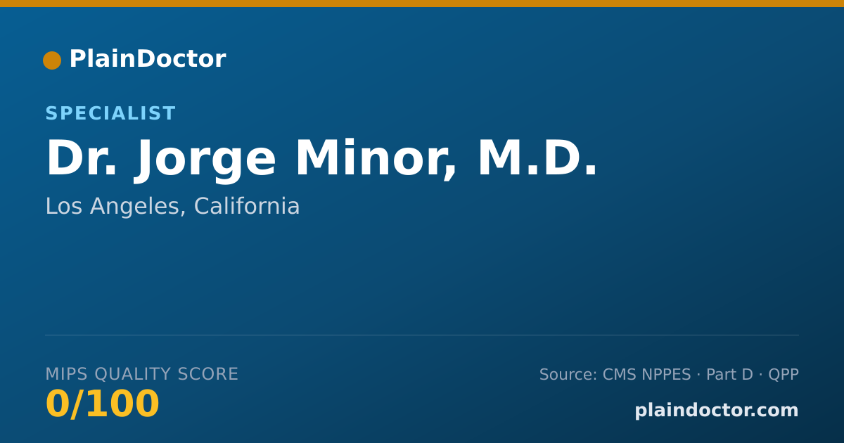 Shareable card for Jorge Minor, M.D. - Specialist, Los Angeles, CA