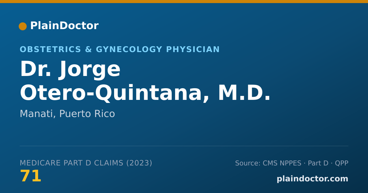 Shareable card for Jorge Otero-Quintana, M.D. - Obstetrics & Gynecology Physician, Manati, PR