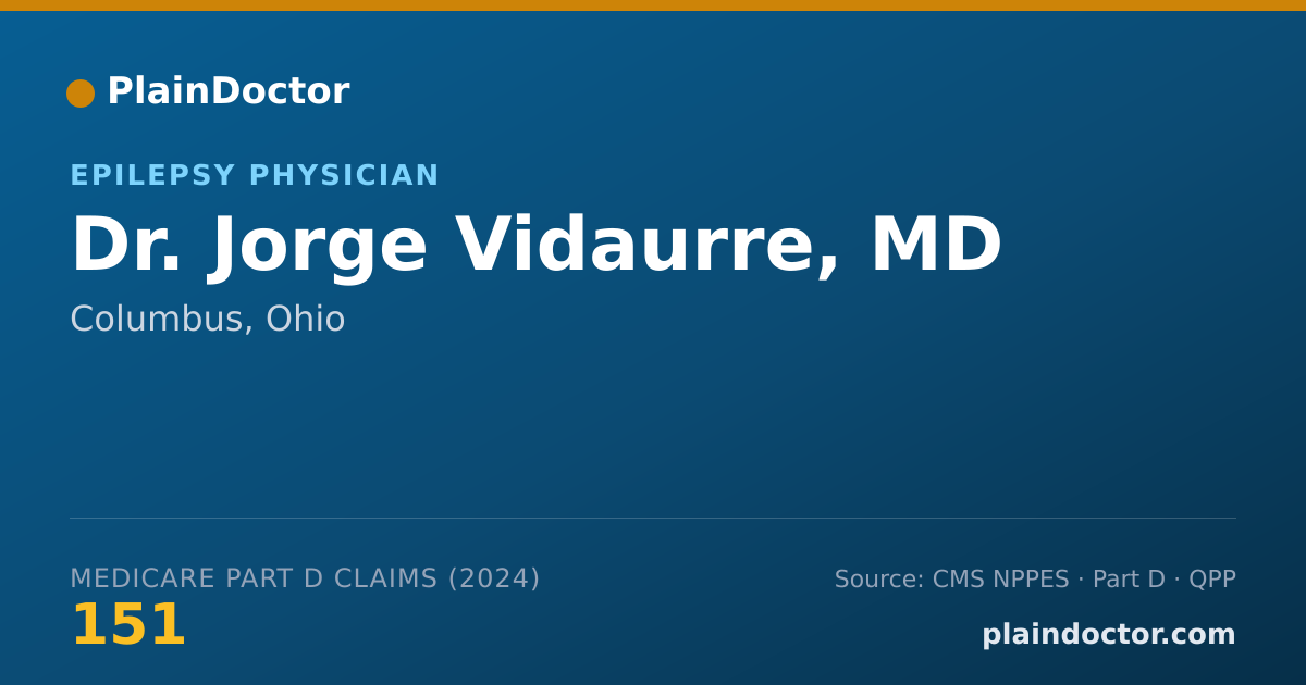 Shareable card for Jorge Vidaurre, MD - Epilepsy Physician, Columbus, OH