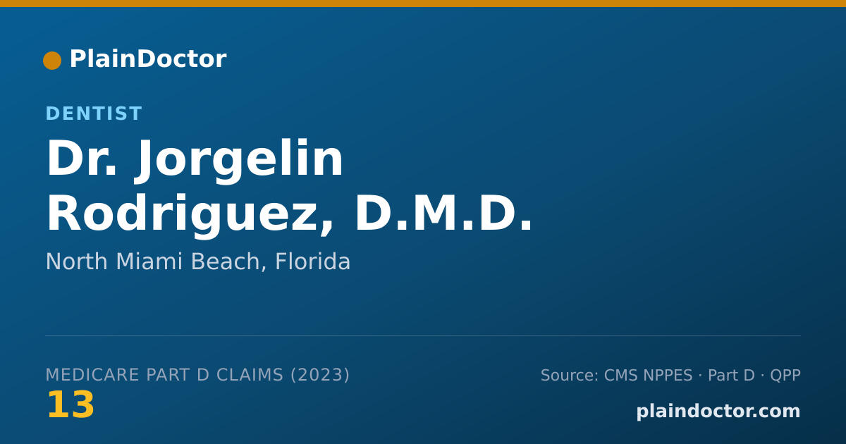 Shareable card for Jorgelin Rodriguez, D.M.D. - Dentist, North Miami Beach, FL