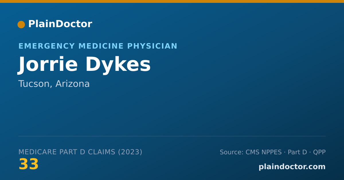 Shareable card for Jorrie Dykes - Emergency Medicine Physician, Tucson, AZ