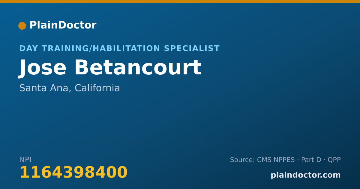 Shareable card for Jose Betancourt - Day Training/Habilitation Specialist, Santa Ana, CA