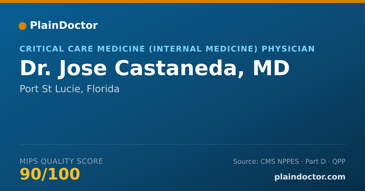 Shareable card for Jose Castaneda, MD - Pulmonary Disease Physician, Port St Lucie, FL